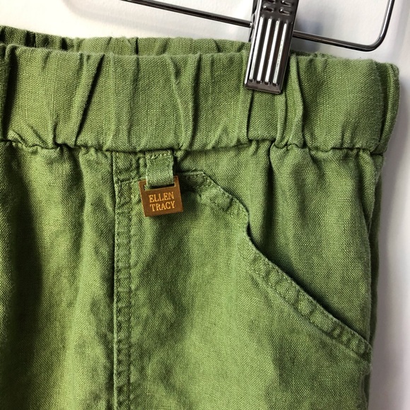 *Sold* Ellen Tracy Pure Linen Capri Pants - Picture 4 of 12